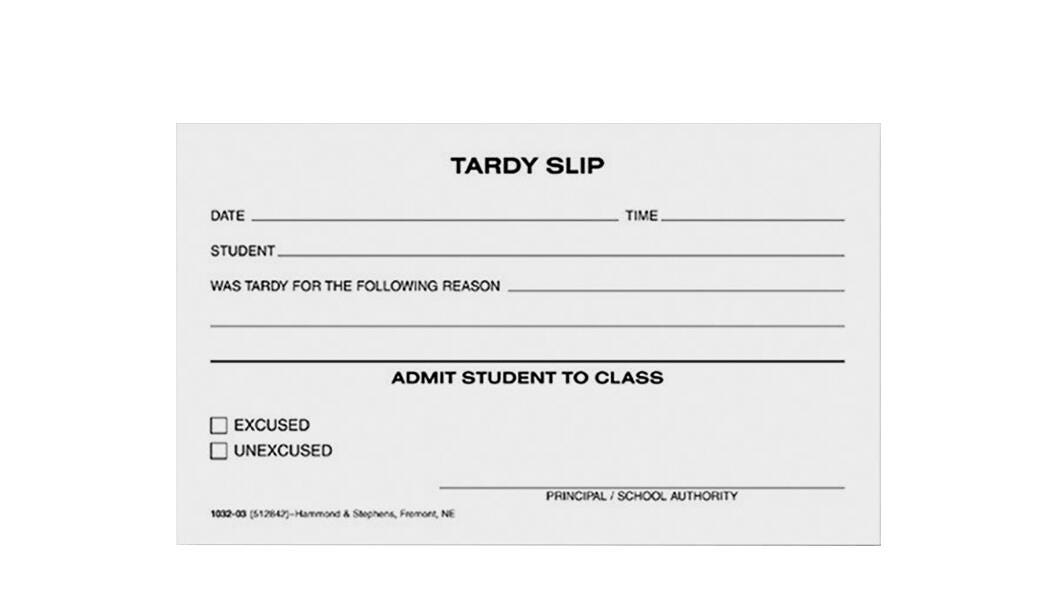 School & Hall Passes and Tardy Slips, Item Number 1473632